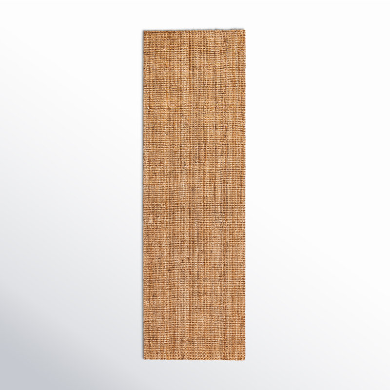 Tapis d'intérieur en jute tissé à la main Asta, Tapis de couloir 2 pi 6 po x 12 pi