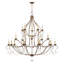Lustre à 20 lumières de style bougie avec accents de cristal Abdel-Rahman-21530107
