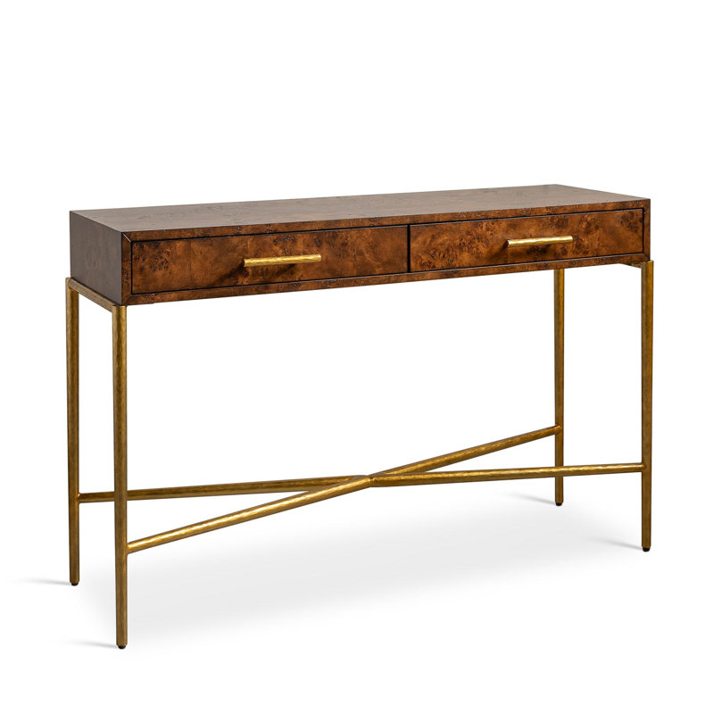 Burlwood Console, Whiskey Burlwood