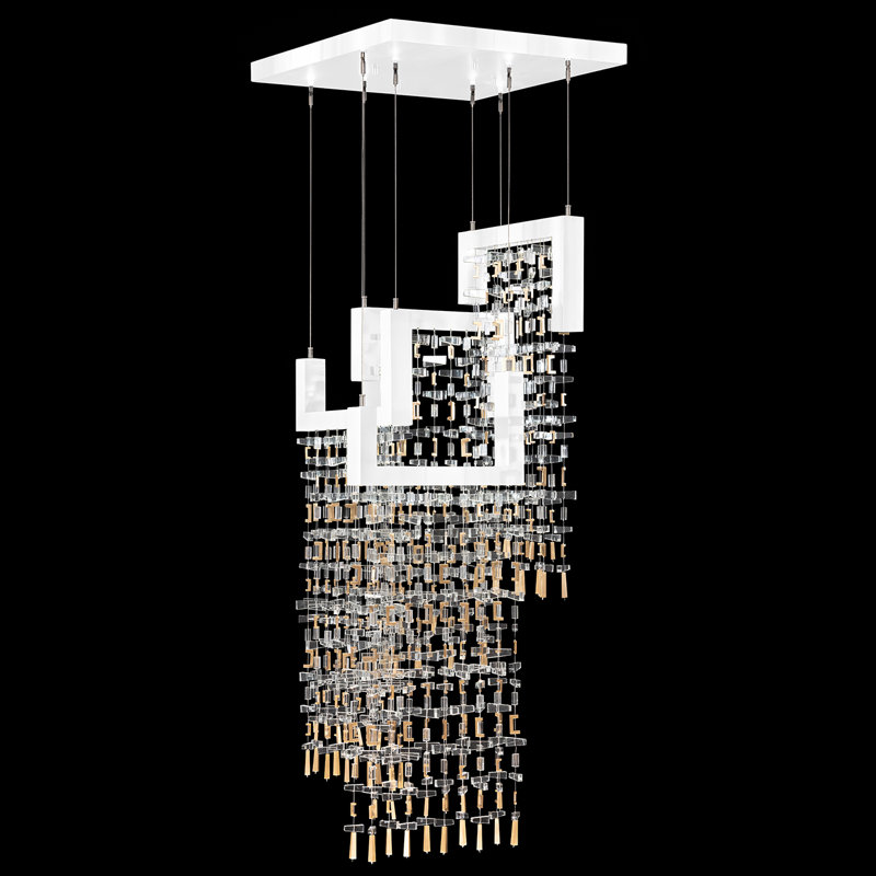 Capri 10 - Light LED Pendant, White Lacquer