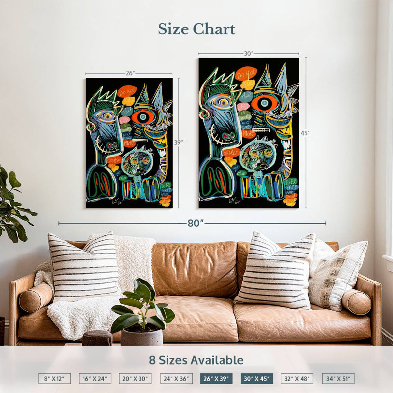 Kelan Less Is More Amore Mio, 39" H x 26" W