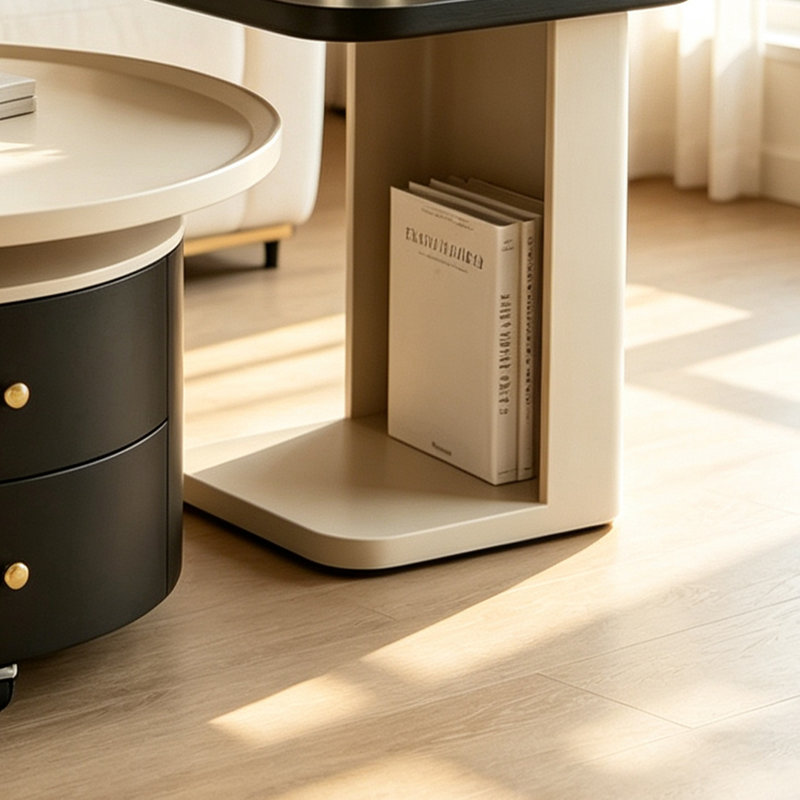 Table basse de salon mobile sur roulettes