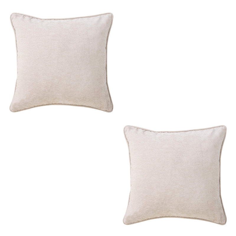 Alexanne Pack of 2 Cushions with Filling, White