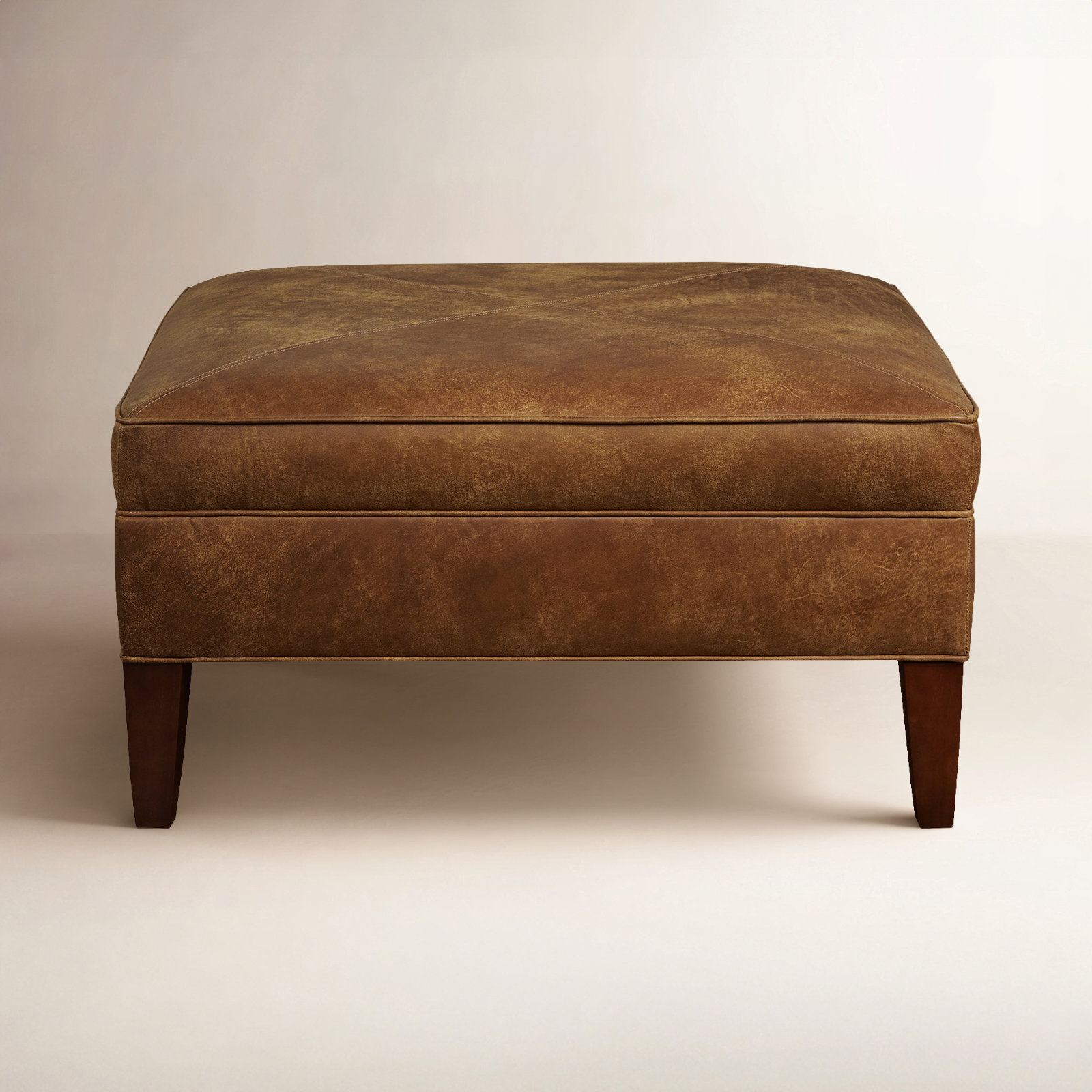 Marissa 37" Ottoman, Bruno Canyon Genuine Leather
