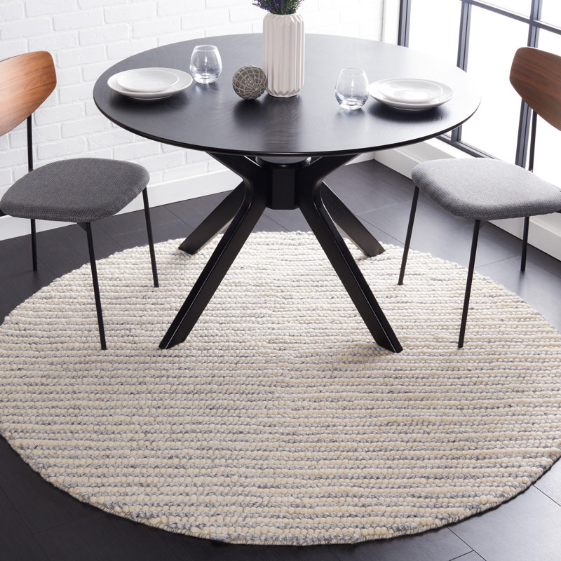Cleodora Striped Indoor Rug, Round 8'