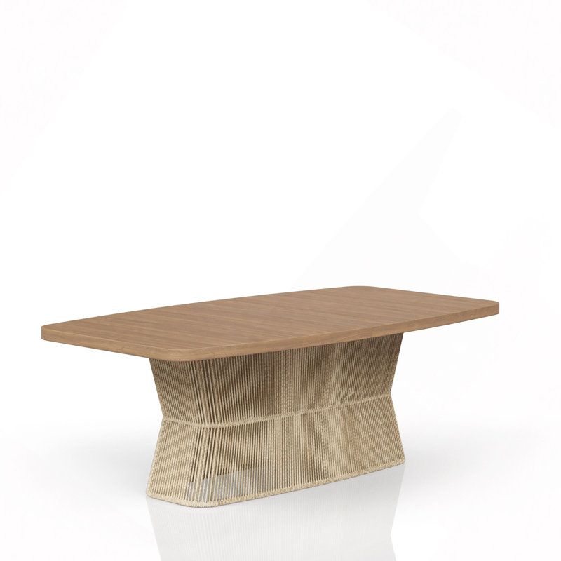 Dining Table - Toffe With Rope Base