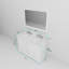 Meuble-lavabo double blanc 48 po X P 22 po D et 46 po Miroir-117984721