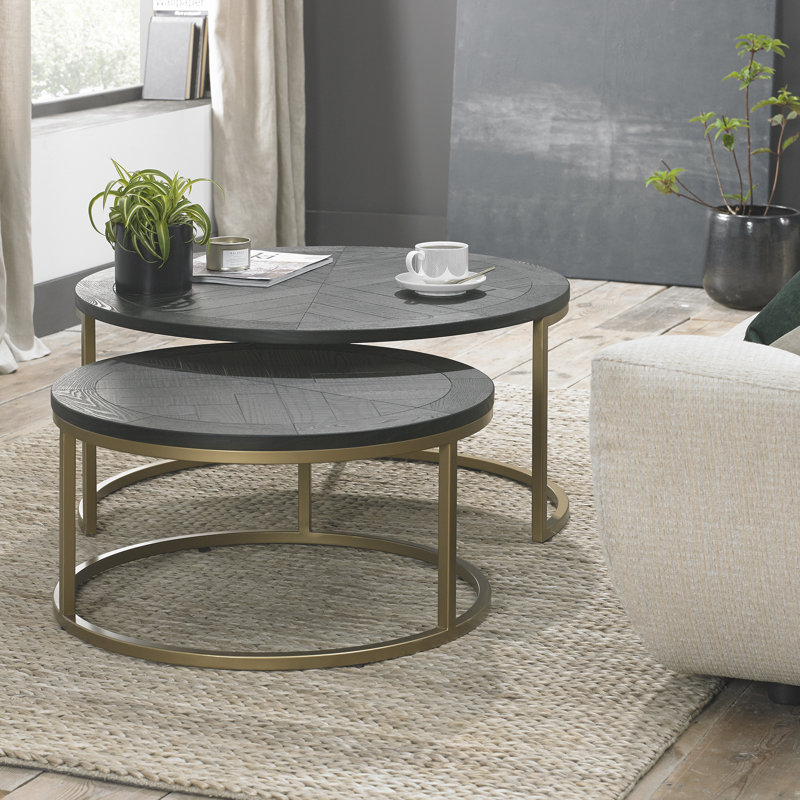 Arelle Frame Coffee Table, Gold, Peppercorn
