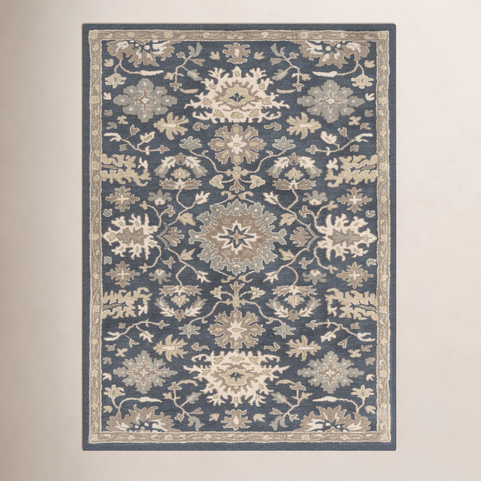 Arden Hand-Tufted Wool Floral Rug, Rectangle 4' x 6'