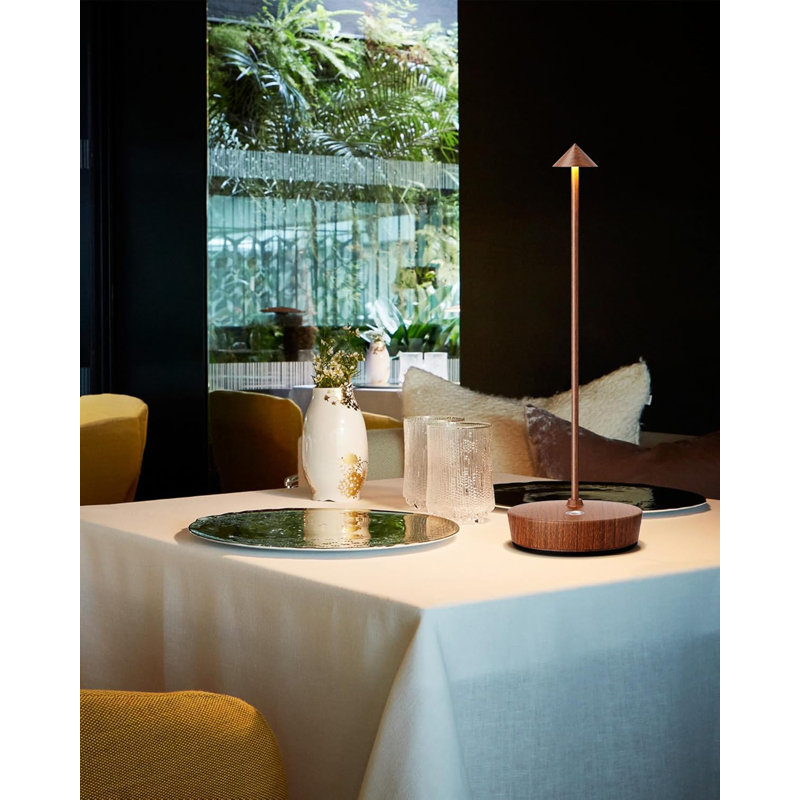 Lampe de table rechargeable sans fil à DEL avec batterie 6000Mah, imperméable, à intensité variable, lumière de bureau portable pour une utilisation intérieure et extérieure