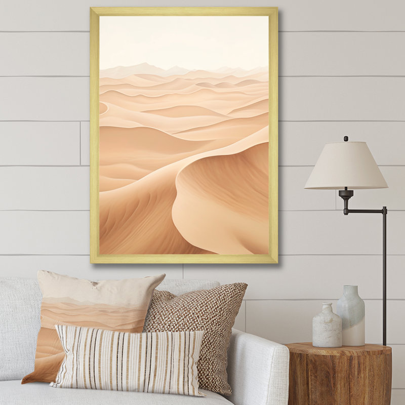 «Desert Sands Of Slumber Dreams III», reproduction sur toile, Cadre doré simple, H 20 po x l 12 po x P 1 po