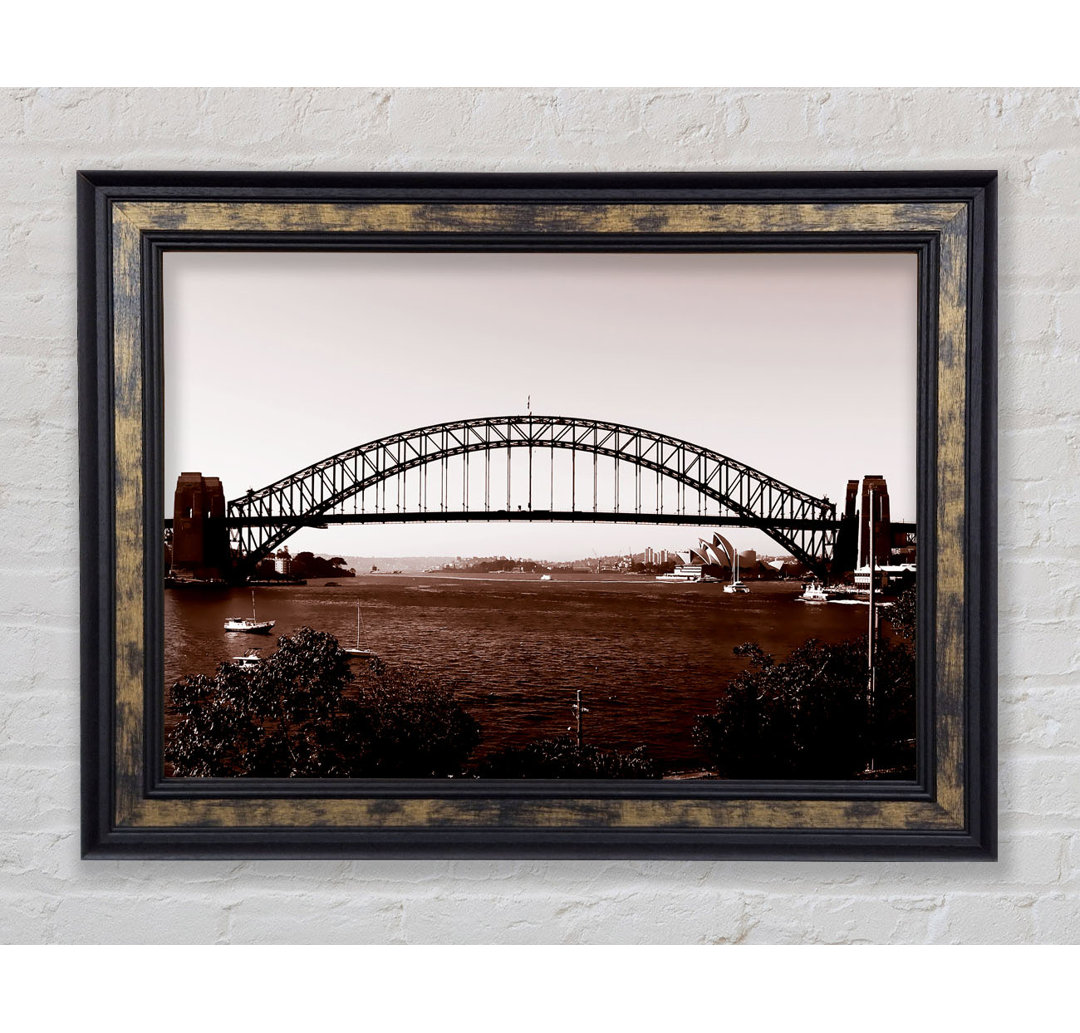 Sydney Harbour Bridge Braun - Druck