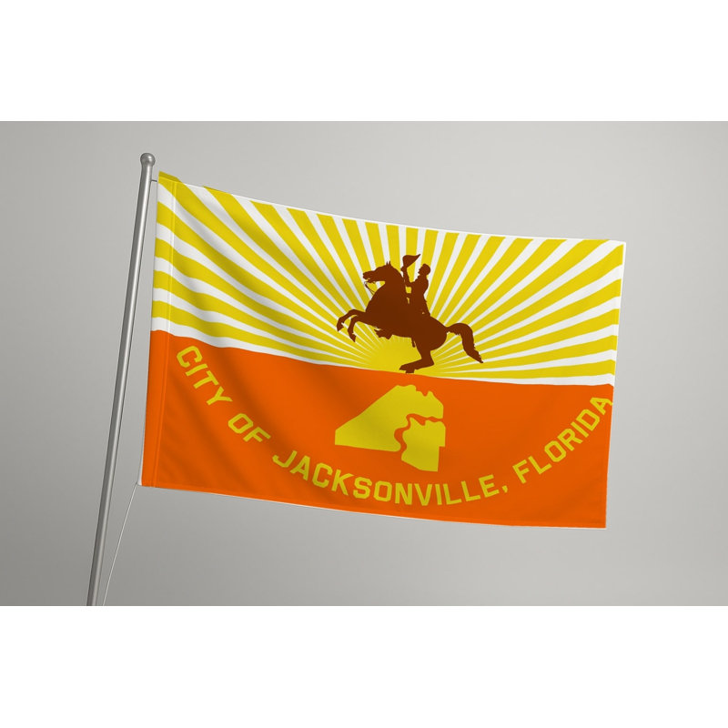 Drapeau de la ville de Jacksonville — Drapeau extérieur, 24" H x 36" W