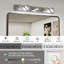 Luminaire de salle de bain 35 po - 5 lumières DEL, fixation murale moderne sur miroir-2065308980-2065309002