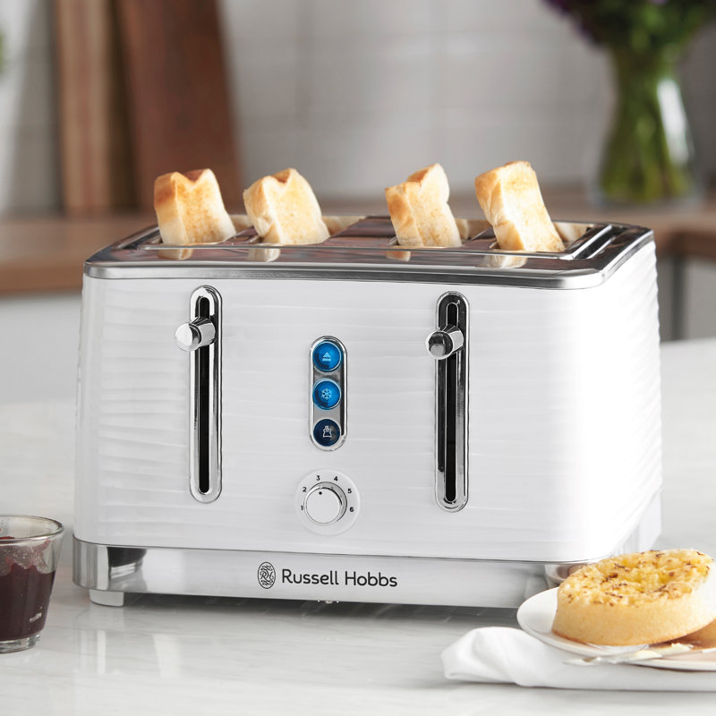 Russell Hobbs Inspire 4 Slice Toaster, White