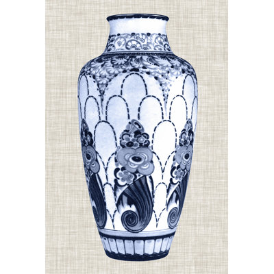 Vase bleu et blanc I