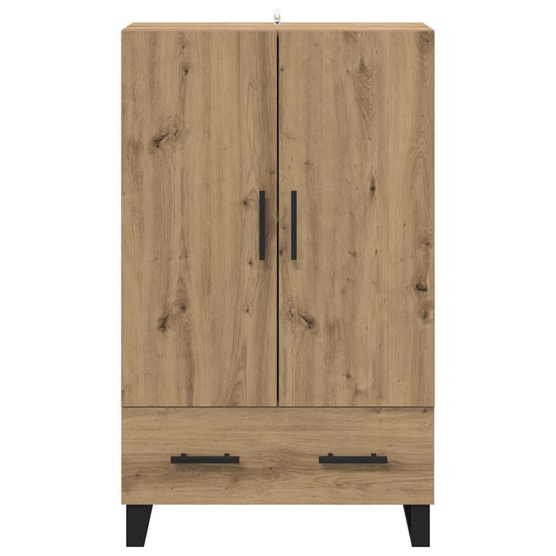 Highboard Black Oak 69.5 X 30 X 115 Cm Engineered Wood, Artisan Oak