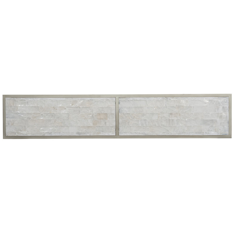 Traditional White and Gold 72'' Rectangular Console Table with Storage