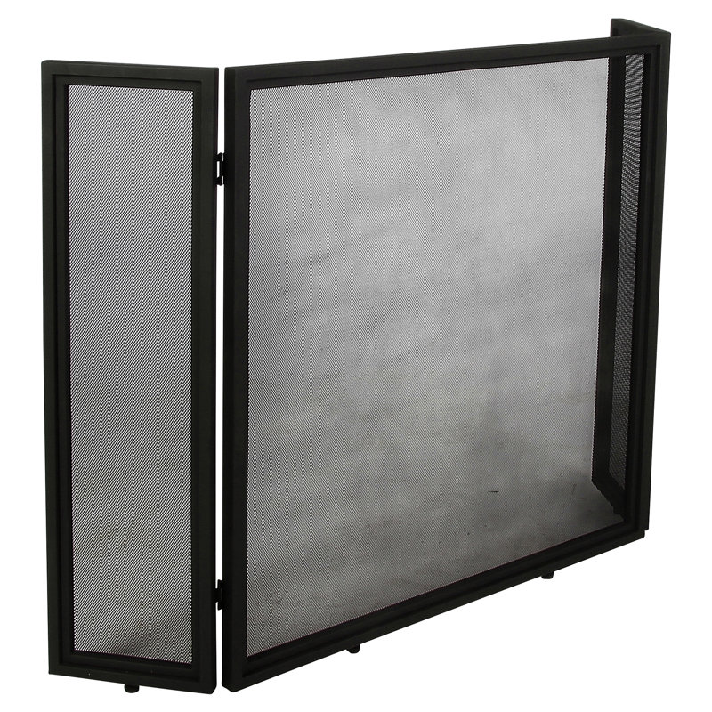 Metropolitan 3 Panel Iron Fireplace Screen