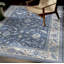 Tapis bleu foncé Bungalow Rose Adrith Mardin-2144672362