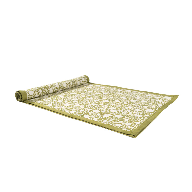 Meadows Handmade Floral Table Runnner, 72" x 16", Vert