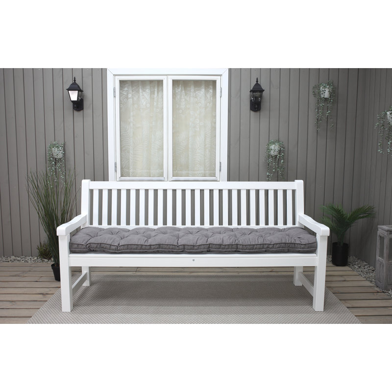 Ayomi Solid Wood Pine Outdoor Bench, White