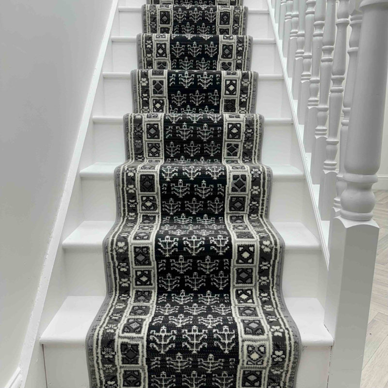 Stair Runner Geometric Area Rug, Runner 70 x 660 cm