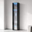 Armoire noire spacieuse avec bande en aluminium - Finition et options de lampes de rangement latérales disponibles 47,99 lb