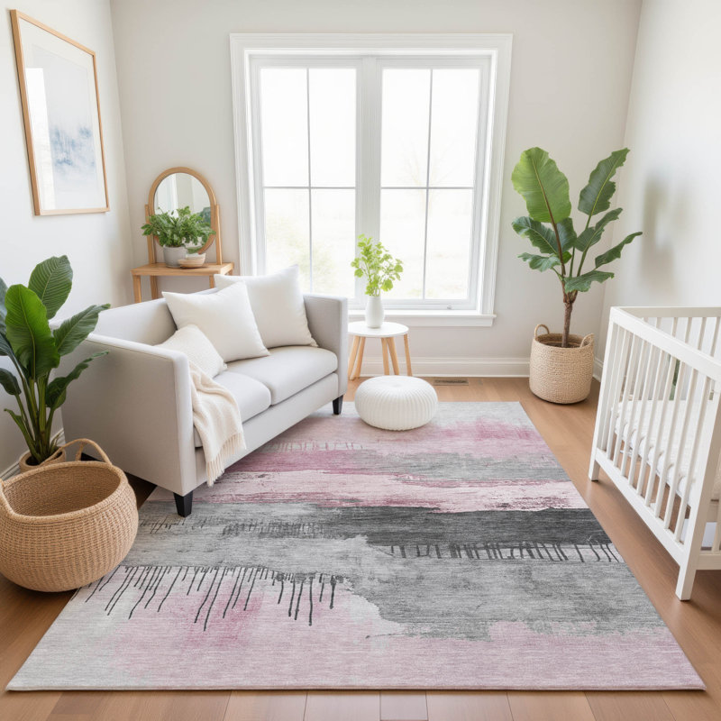 Premium Machine Washable Fairwood AMF1880 Modern Rug, Rectangle 10' x 14'