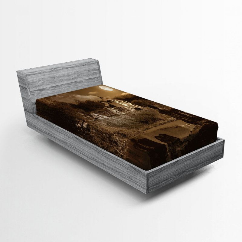 Gothic Microfiber Fitted Sheet, Twin Fitted Sheet