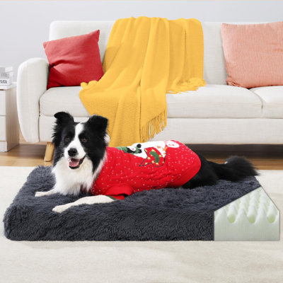 Orthopedic Dog Beds Medium/Large Sized Dog Washable Removable Cover, Plush Dog Bed Waterproof Lining Nonskid Bottom, Crate Foam Dog Pillow Mattress Fl -  Archie & Oscar™, EA2DA3B1527A413C96B5A48CE8641E34
