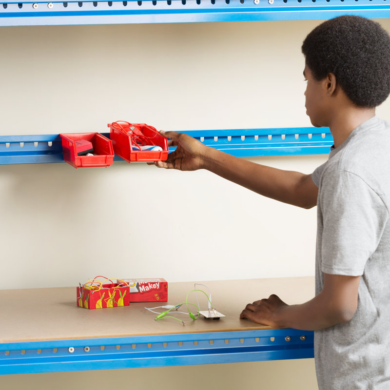 Creation Station Makerspace Adjustable Height 2 Piece Workbench Set