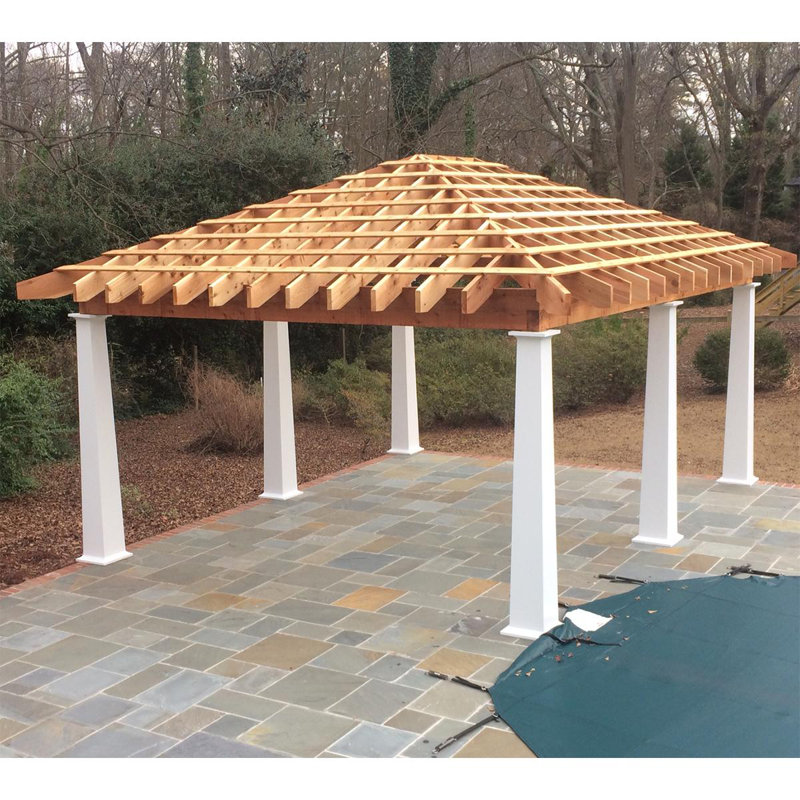 Craftsman Classic Square Tapered Smooth PVC Column Kit, Standard Capital & Standard Base, 48" H x 9.63" W