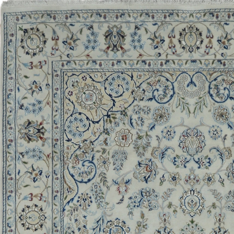 Tapis en laine et soie noué à la main Bat? Han (6 pi x 9 pi 2 po)