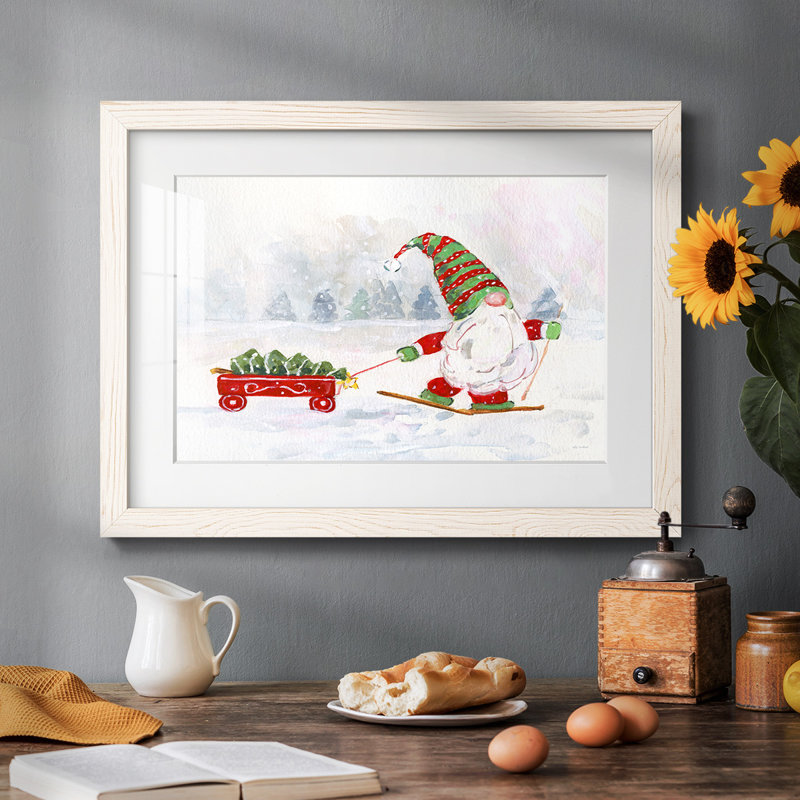 Winter Gnome I, reproduction d'art encadrée, Blanc, H 28 po x l 42 po x P 1,5 po