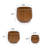 Handmade Glazed Ceramic Planter Set Of 3, 9"/7"/5" Diameter, Diamond Pattern, For Succulents & Herbs Outdoor Garden & Indoor Staircaseuse, Breathable Clay With Drainage Holes, Terracotta Brown