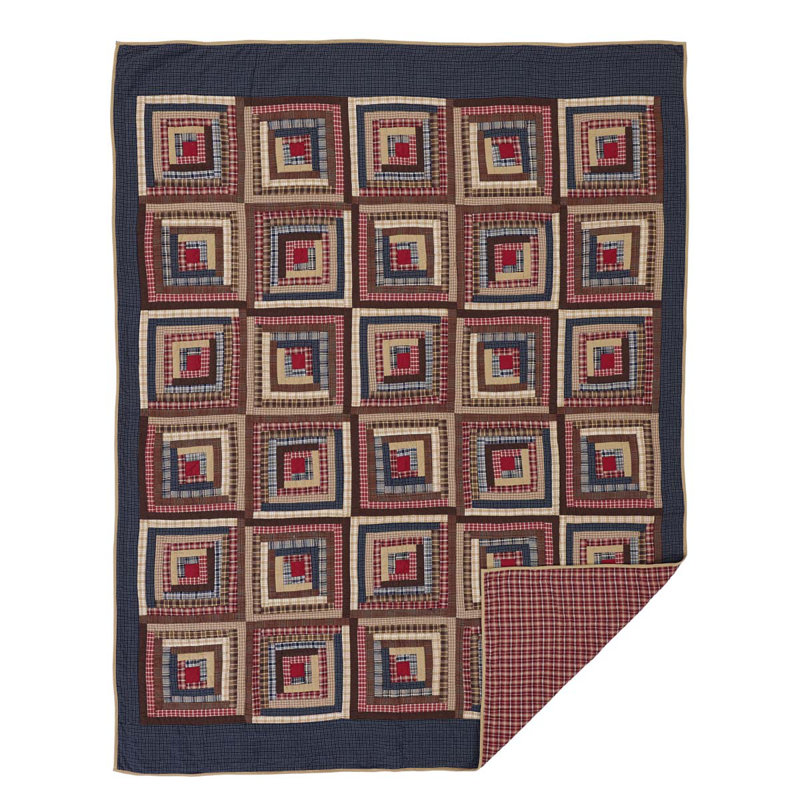 Braxton Twin Red Cotton Reversible Kids Quilt