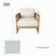Chaise de patio en bois d'acacia avec coussins