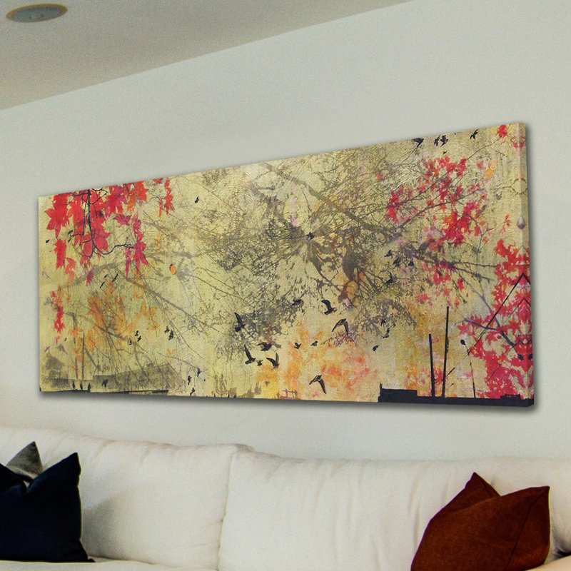 Maple Wish by Tracy Silva Barbosa - Wrapped Canvas Panoramic Painting, 25 cm H x 76 cm W