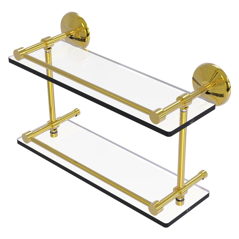 Tilney 2 Piece Tiered Shelf, Polished Brass