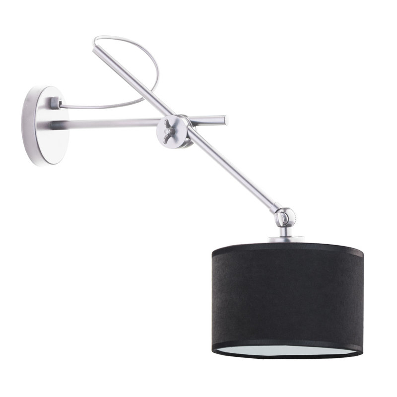 Ahyana Swing Arm Sconce, Pink, Silver