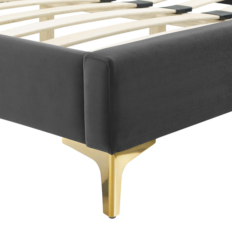 Modway Amber Platform Bed, Queen, Charcoal