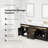 Bailey 72 in. Double Sink Freestanding Dark Ebony Wood Bathroom Vanity with White Stone Top, Backsplash, Brushed Gold-1160492879-1160492878-1160492877