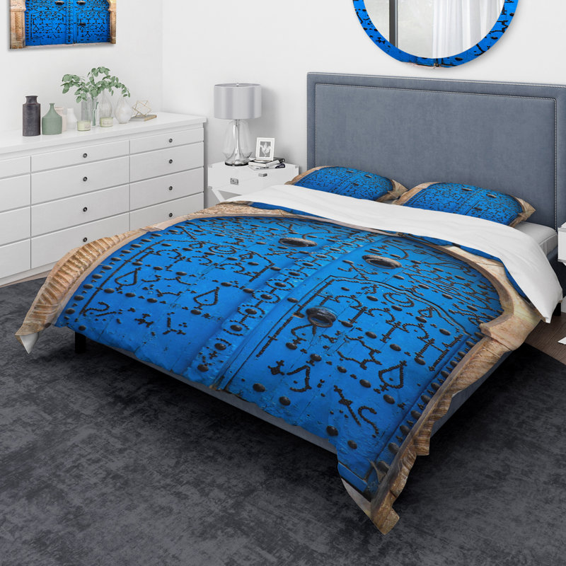 Farmhouse / Country Abstract Duvet Cover, King Duvet Cover + 2 Shams