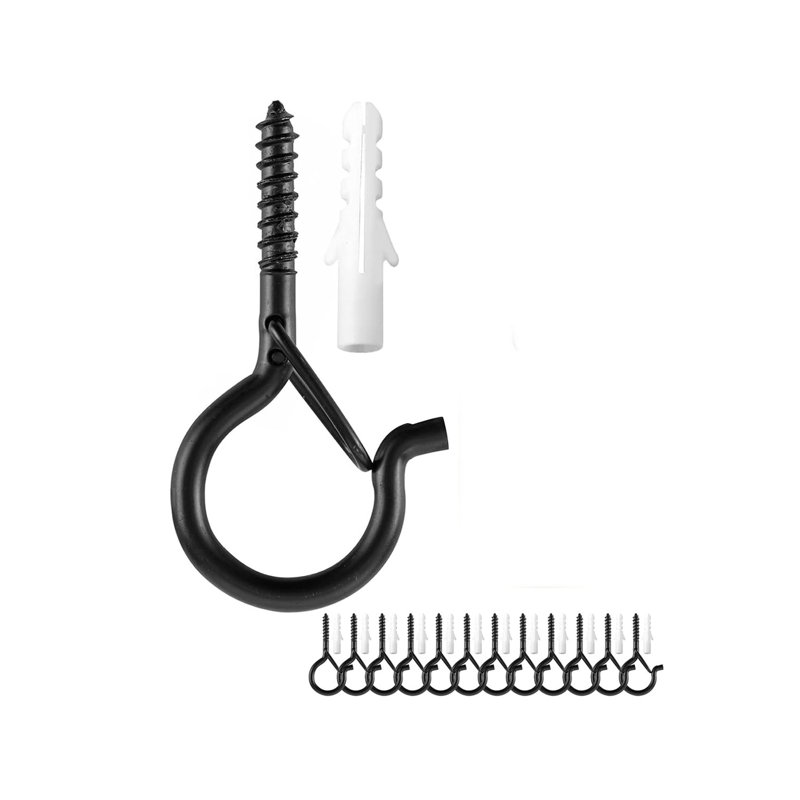 30 Pack Q-Hanger Hooks,5.59 X 2.54CM,Black
