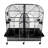 Double Macaw Cage with Divider - Black-3278012