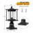 Outdoor Pier Mount Light with Crackle Glass 
