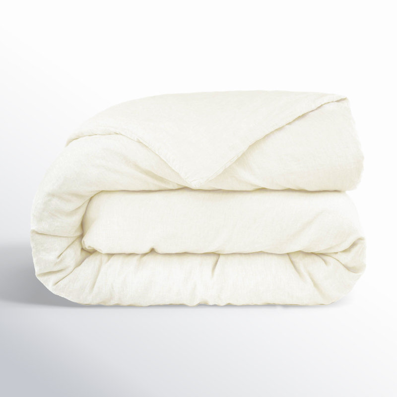 100% French Linen Duvet Cover, Queen Duvet Cover, Cream