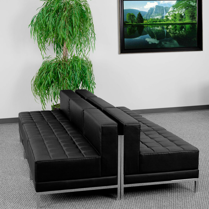 HERCULES Imagination Series 6 Piece LeatherSoft Modular Lounge Set with Taut Back and Seat