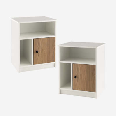 Naama Solid Wood Top Rectangular Side Table